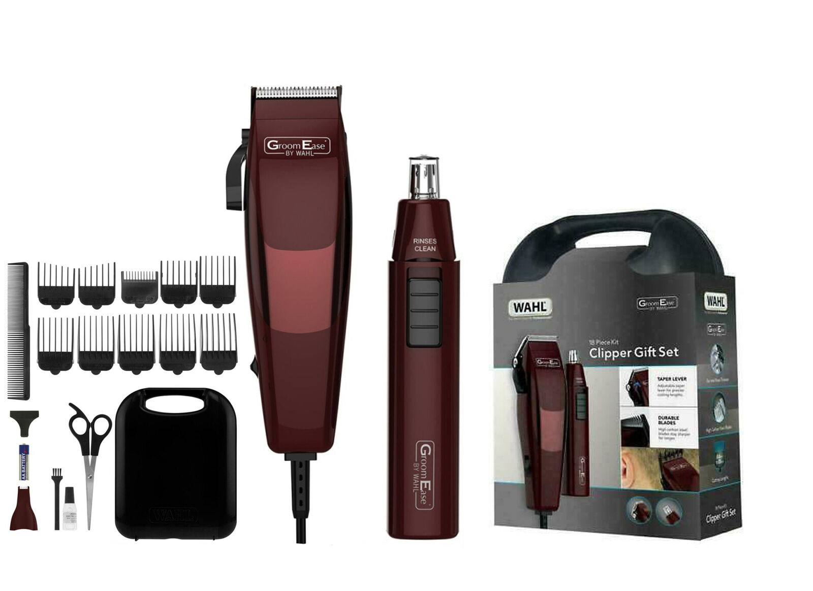 18 PCS HAIR TRIMMER/CLIPPER SET